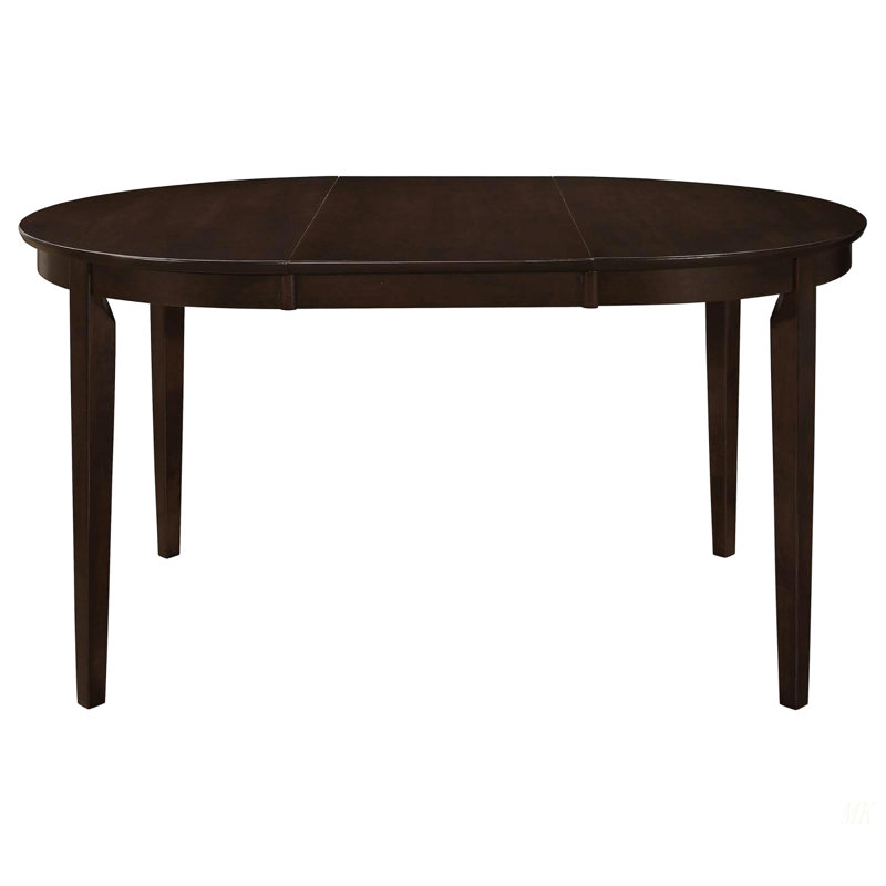 Cappuccino Oval Dining Table With Leaf Extension