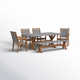 Fleur 74'' Rectangular 7 - Person Outdoor Dining Set