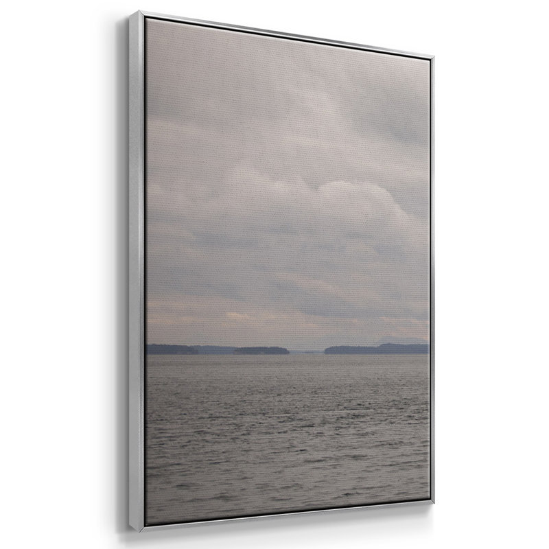 Veillée encadrée sur toile, 3 pièces, H 36 po x l 75 po x P 2 po, Argent