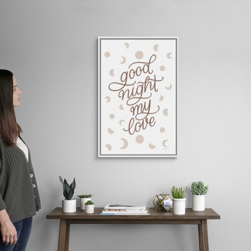 «Boho Nursery VI» par Becky Thorns, reproduction d'art textuel sur toile, Cadre flottant blanc, H 32 po x l 22 po x P 1,75 po