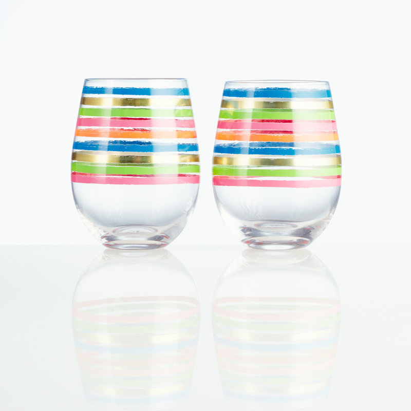 18oz. Stemless Wine Glass Set
