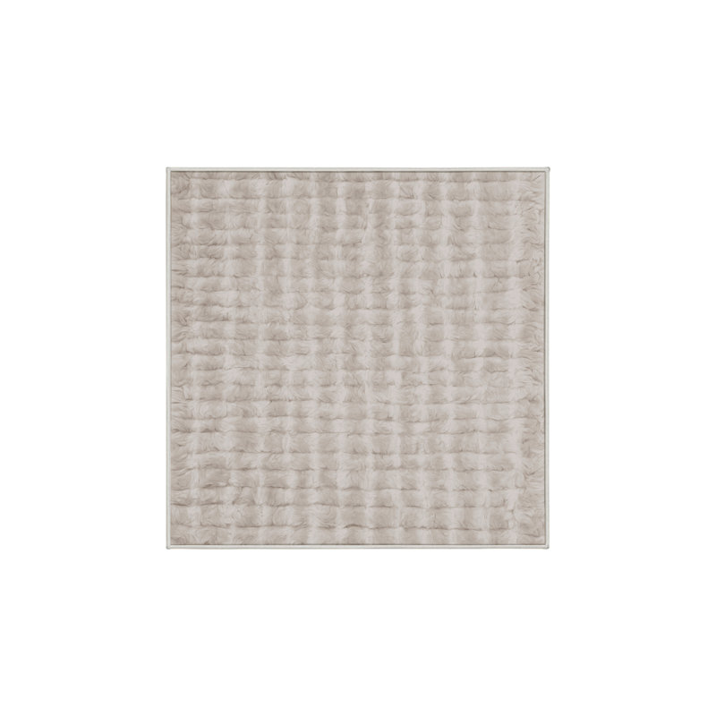 Tapis beige lavable à la machine, Carré 7 pi