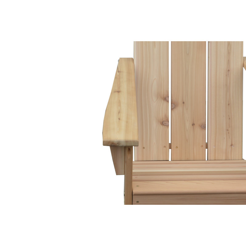 Chaise Adirondack en bois massif Ameerah, Naturel