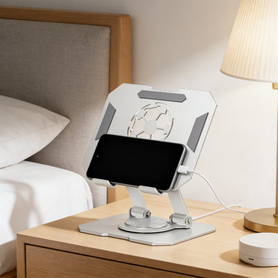 Rotating Tablet Stand Desktop Suitable For Metal Phone Holders Portable And Foldable