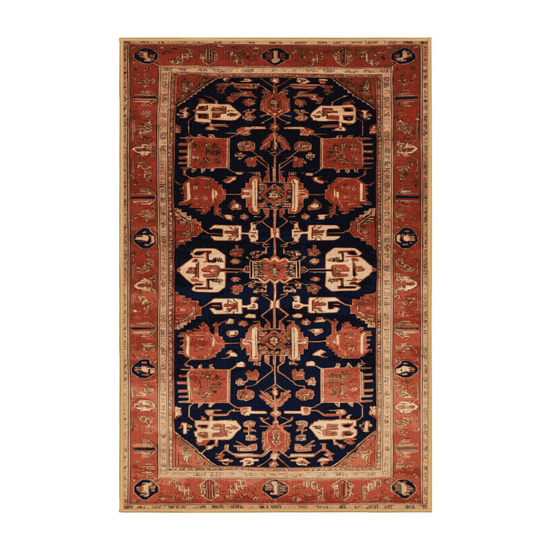 Tapis brun lavable à la machine, Rectangulaire 2 pi x 3 pi