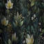 Motif botanique vert forêt I - Rideau bohémien - Velours obscurcissant - 1 panneau-107575550