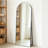 Full Length Mirror, 56"x16" Arch Floor Mirror with Stand, Black Arched Full Body Standing or Leaning Mirror for Bedroom, Living Room