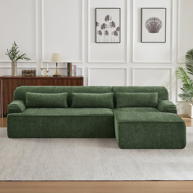 Canapé modulaire surdimensionné en L Chenille