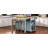 47 Inch Kitchen Island With Extendable Dining Table, Rubber Wood Veneer Kitchen Table With Internal Storage Rack, Power Outlet, Kitchen Island With Storage 2 Drawers 2 Cabinet-1011153457