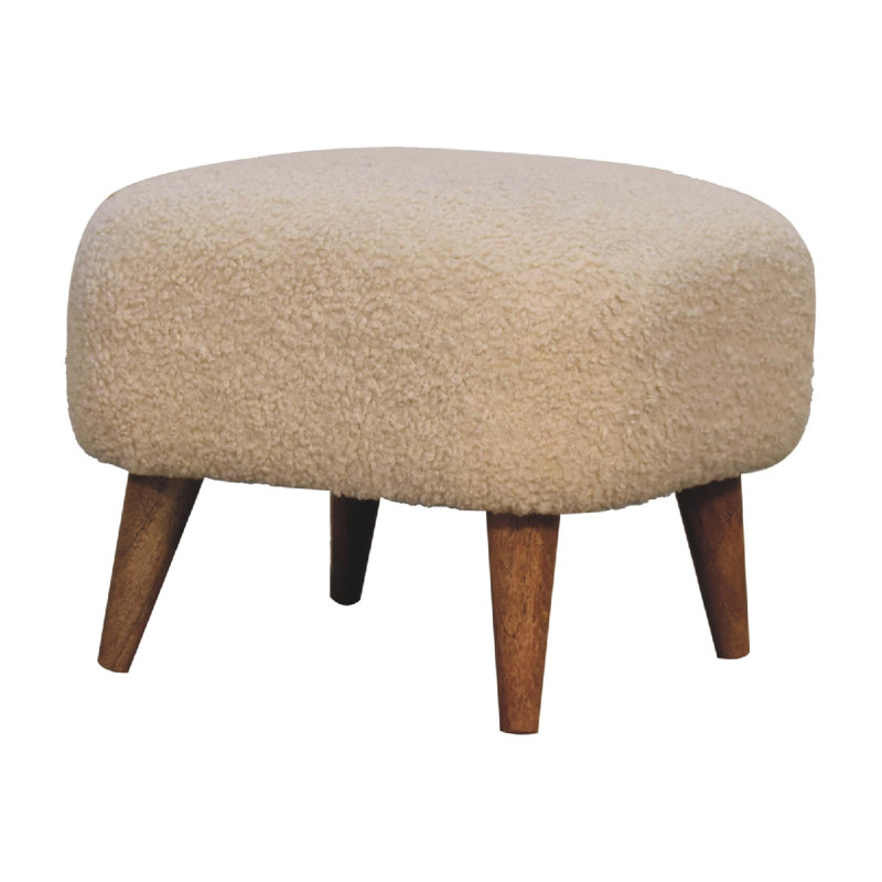 Isiah 40cm Wide Square Solid Colour Footstool Ottoman
