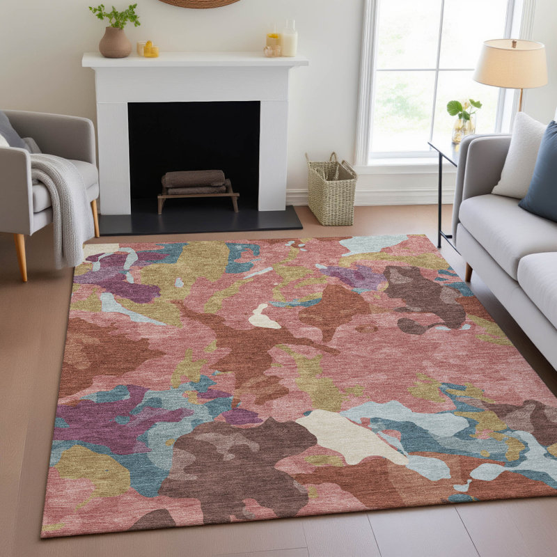 Machine Washable Indoor/Outdoor Oden ACN2161 Modern Rug, Rectangulaire 3 pi x 5 pi