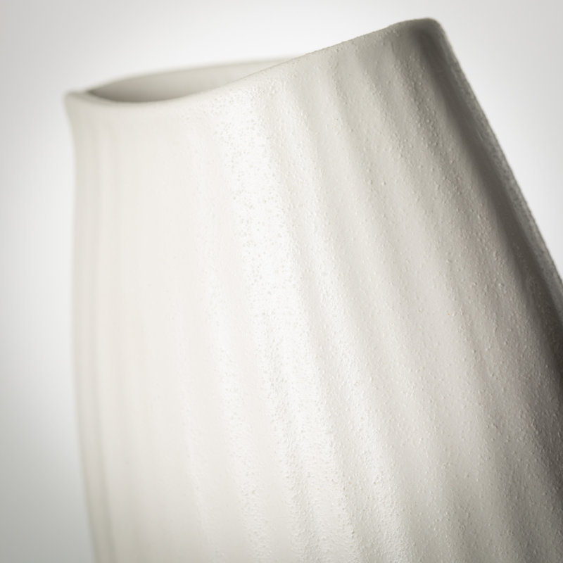 Vase de table en céramique Ruebin, Blanc