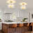 4 - Light Modern Glass Drum Semi Flush Mount Ceiling Light Fixture For Kitchen Bedroom Entryway Hallway-548335848