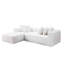 Canapé d'angle modulaire Cloud de 274 cm (107,9 po), méridienne en L, canapé moderne 4 places pour chambre à coucher, revêtement en mousse et ressorts blancs, aucun assemblage requis, configurations personnalisables et flexibles, confort et légèreté exceptionnels.