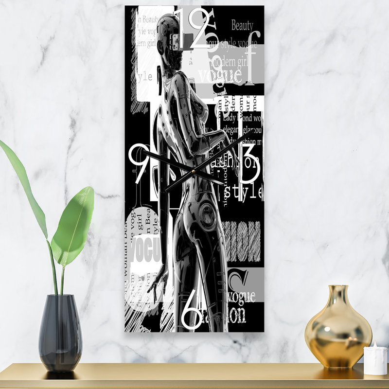 Horloge murale moderne Cyborg, Grand