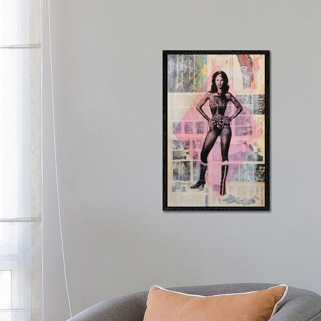 Leinwandbild - Grafikdruck „Wonder Woman, Lynda Carter” von Dane Shue