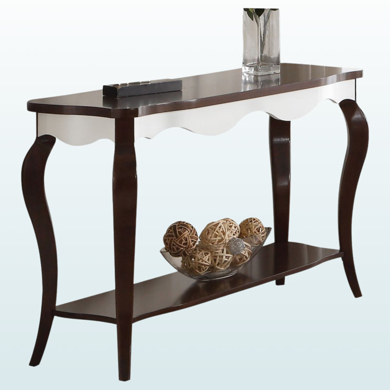 Table de salon Juncture, noyer et blanc