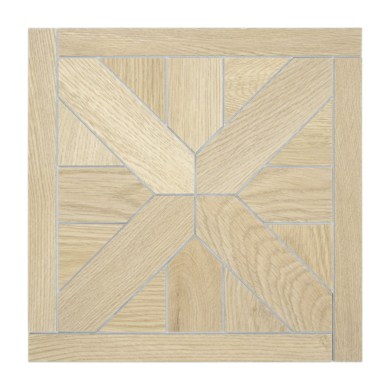 12'' x 12'' x 4mm Pinwheel SPC Peel & Stick Floor Tile Luxury Vinyl Flooring, Natural Oak
