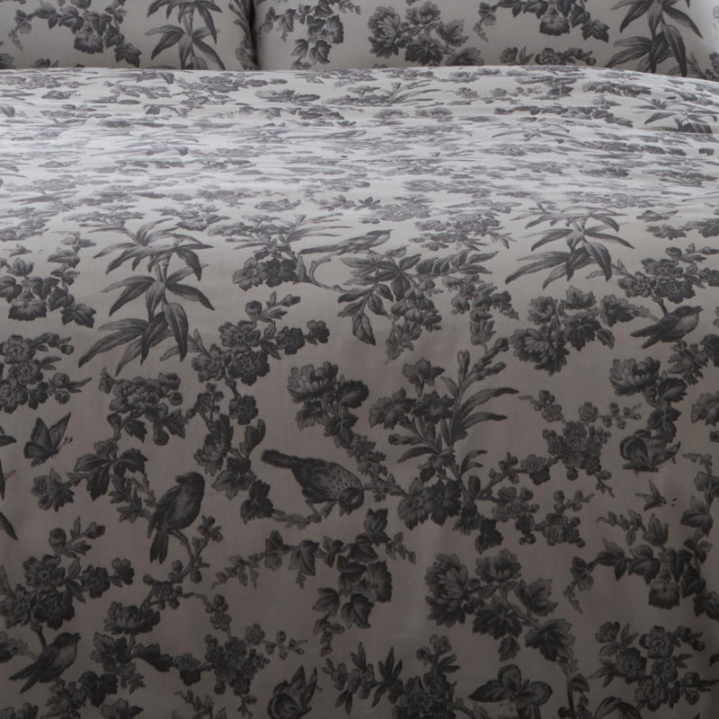 Cotton Floral Duvet Cover Set with Pillowcases Included, Double Duvet Cover + 2 Standard Pillowcases