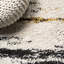 Jubei Modern Bold Strie' Shag Beige/Black/Yellow Rug-132420044