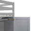 Lit mezzanine en bois avec garde-robe de rangement intégré et 2 fenêtres-388417700