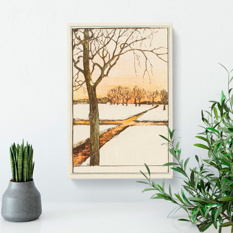 Snow Landscape by Theo Van Hoytema - Wrapped Canvas Painting, 76cm H x 50cm W x 3cm D