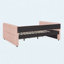 Grand lit de jour avec canapé-lit capitonné à deux tiroirs, tissu Boucle (88 po x 65,5 po x 29,5 po)-1437514506