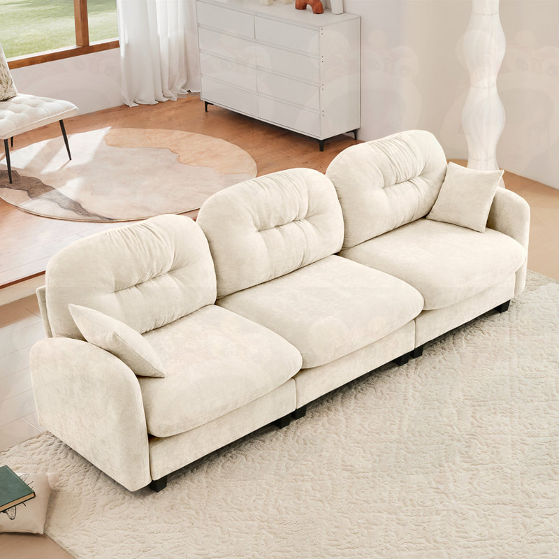 Canapé modulaire 3 places, 3, H 36,6 po x l 107 po x P 34,2 po, Beige