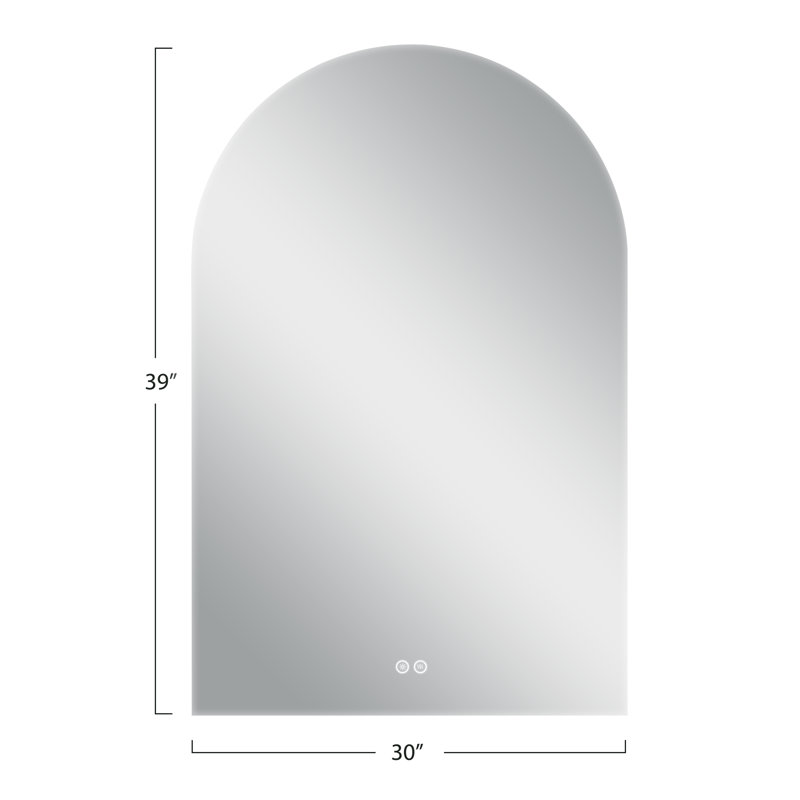 Cadedra Metal Arch Wall Mirror, 39" x 30"