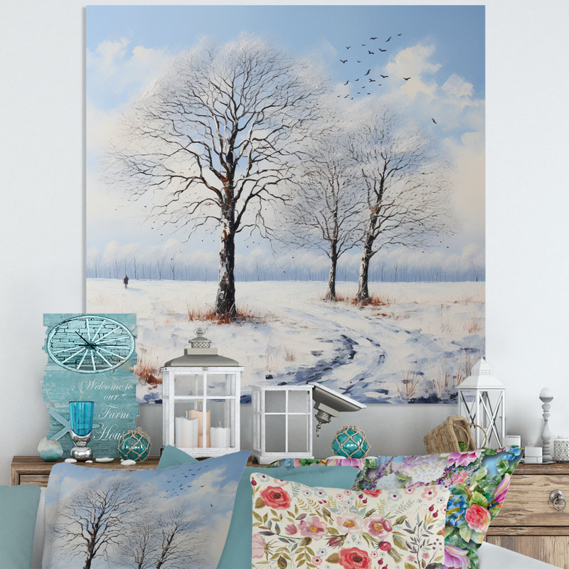 «Forest Winters Embrace Landscape I», reproduction de paysages sur métal, H 36 po x l 36 po x P 1 po