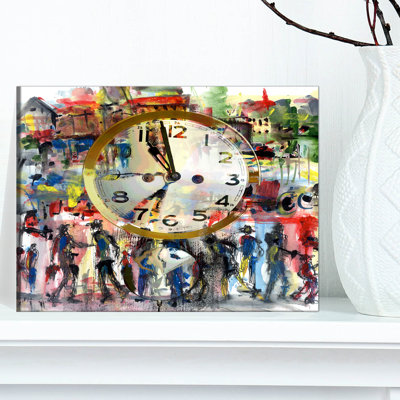 «People and Time Acrylique Watercolor», peinture