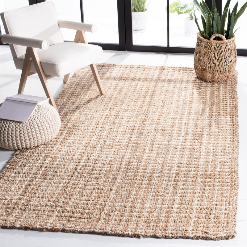 Tapis en jute tissé à la main Cardoso, Rectangle 8 pi x 10 pi