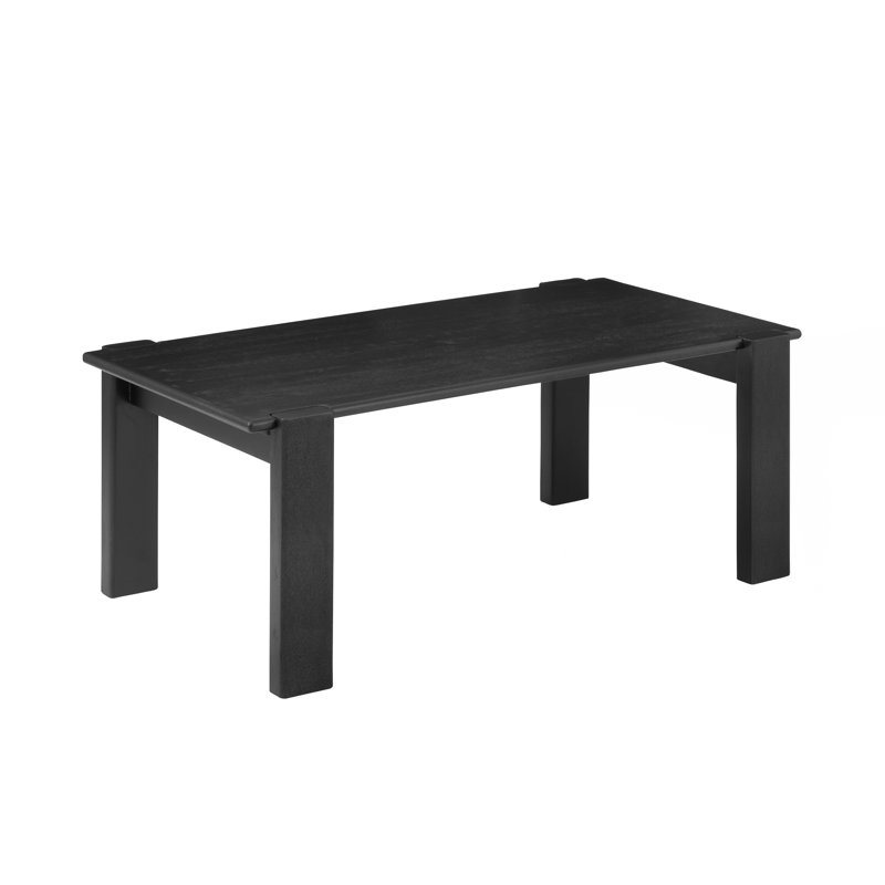 Table basse rectangulaire en bois massif de 26 po Clayton, Noir