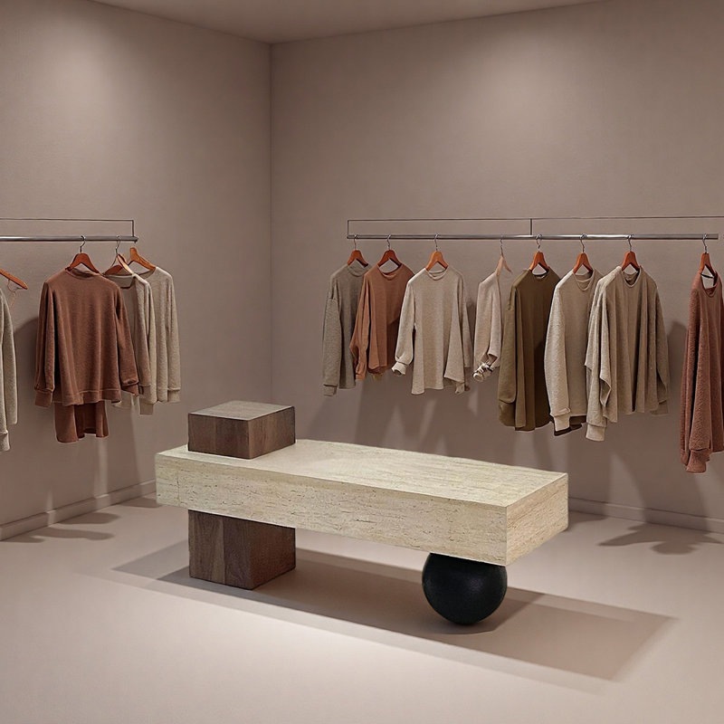 Table de présentation de vêtements