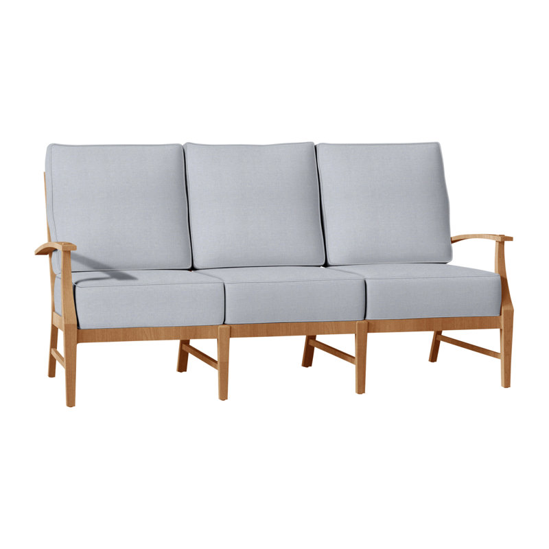 Canapé Croquet - Teck naturel, Teck naturel, Welt, Lin chambray