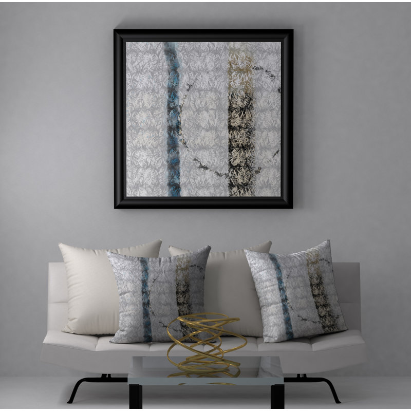 Abstract Reversible Throw Pillow, 24" x 24"