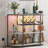 Wine Cabinet Coffee Table with Power Socket and LED Light