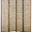 Écran d'intimité à 4 panneaux, pliable portable 5,5 pi. Panneau de paravent en bois tissé à la main pour l'intimité. Style, cinéma maison