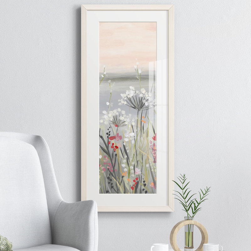 Peinture sur papier encadrée, Blanc