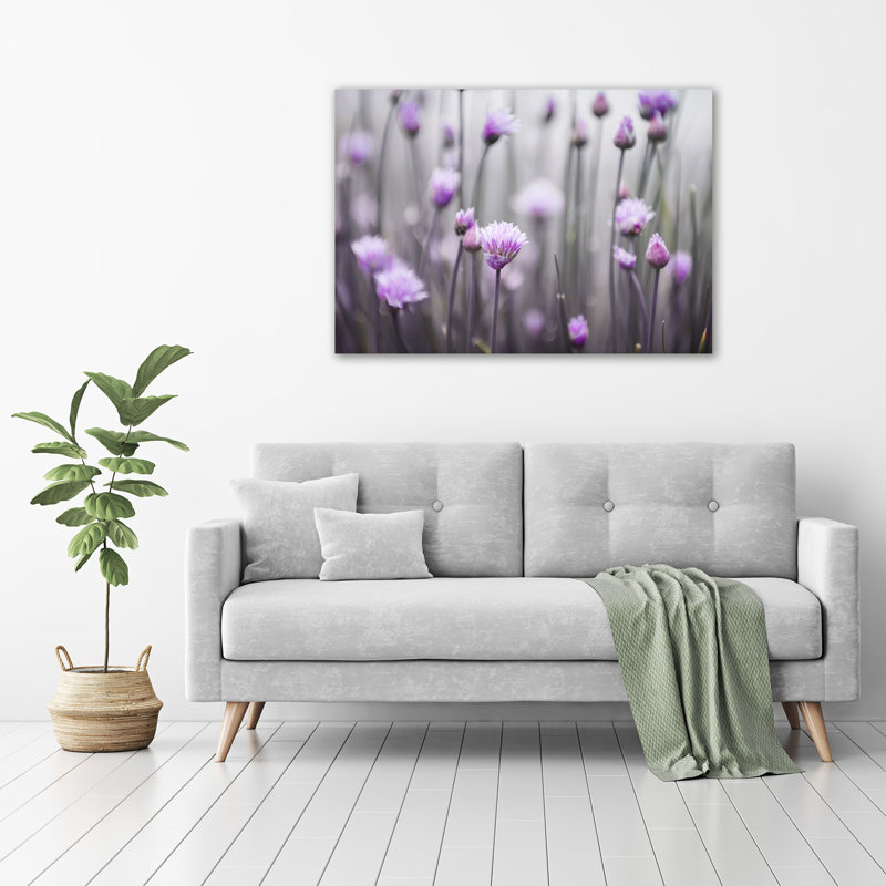 Flowers Of Chives - Wrapped Canvas Print