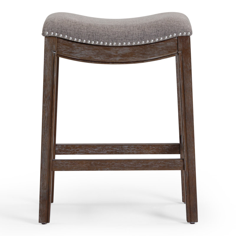 Tabouret de bar et de comptoir McGreevy, Siège gris fumée / cadre espresso délavé, 1