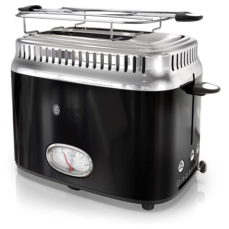 Russell Hobbs Retro Style 2 Slice Toaster In Red, Black