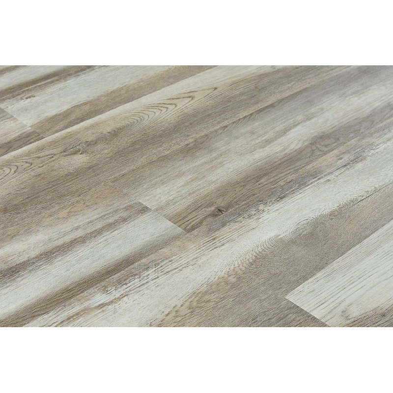 7" x 60" x 6mm Oak Click Lock SPC Luxury Vinyl Plank, Toned Ash