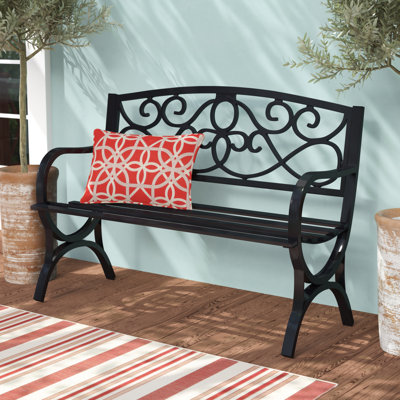 Clydia Steel Garden Bench by Charlton Home