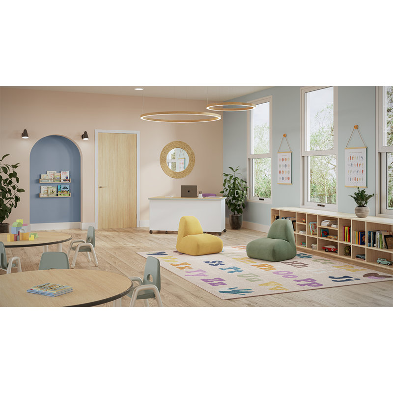 Alphabet for Everyone Area Rug in Color Multi, Rectangle 7'8" x 10'9"