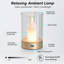 Lampe à bougie à induction intelligente avec abat-jour en verre, lumière ambiante DEL à intensité variable