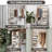 6-Shelf Hanging Closet Organizer, Fabric Hanging Shelves with Side Pockets for Clothing, Bags, Caps, Beige-124406785