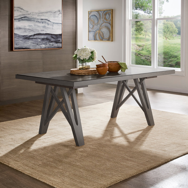 Table de salle à manger extensible Cipolla, Gris