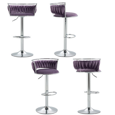 Christal Swivel Upholstered Adjustable Height Counter Stool