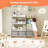 Amiyaah 4 Tier Wooden Kids Montessori Bookshelf and Toy Storage Organizer-511153124
